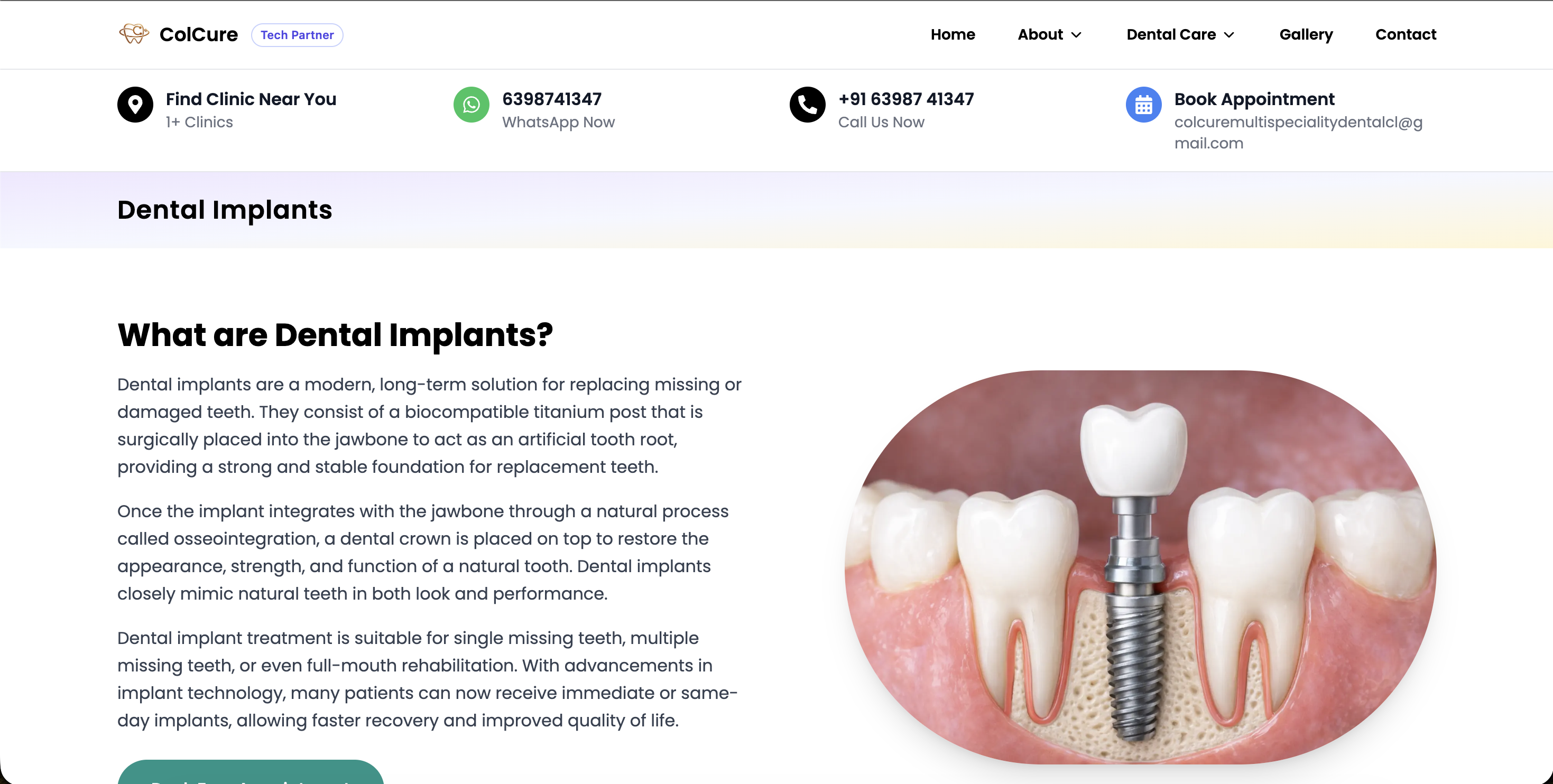 Dental Care Website